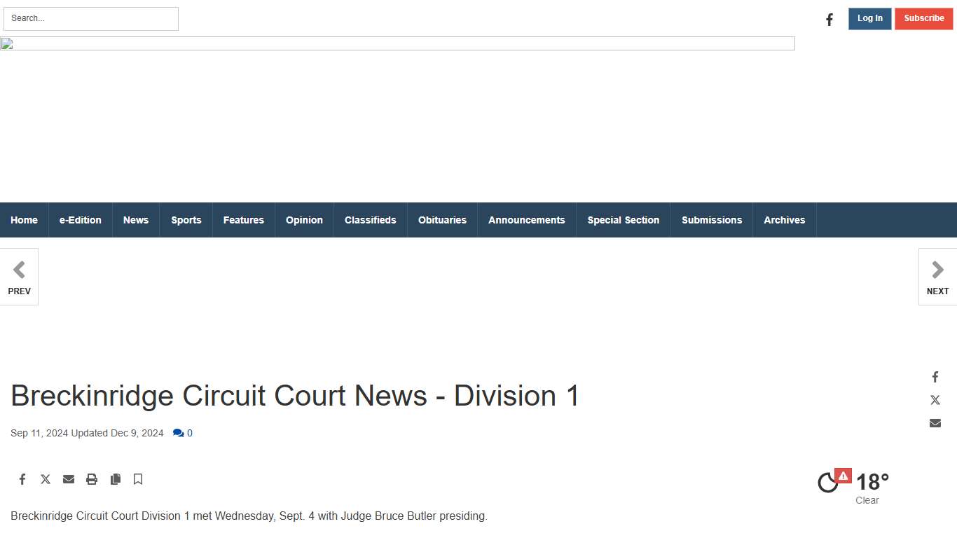 Breckinridge Circuit Court News - Division 1 Local messenger-inquirer.com