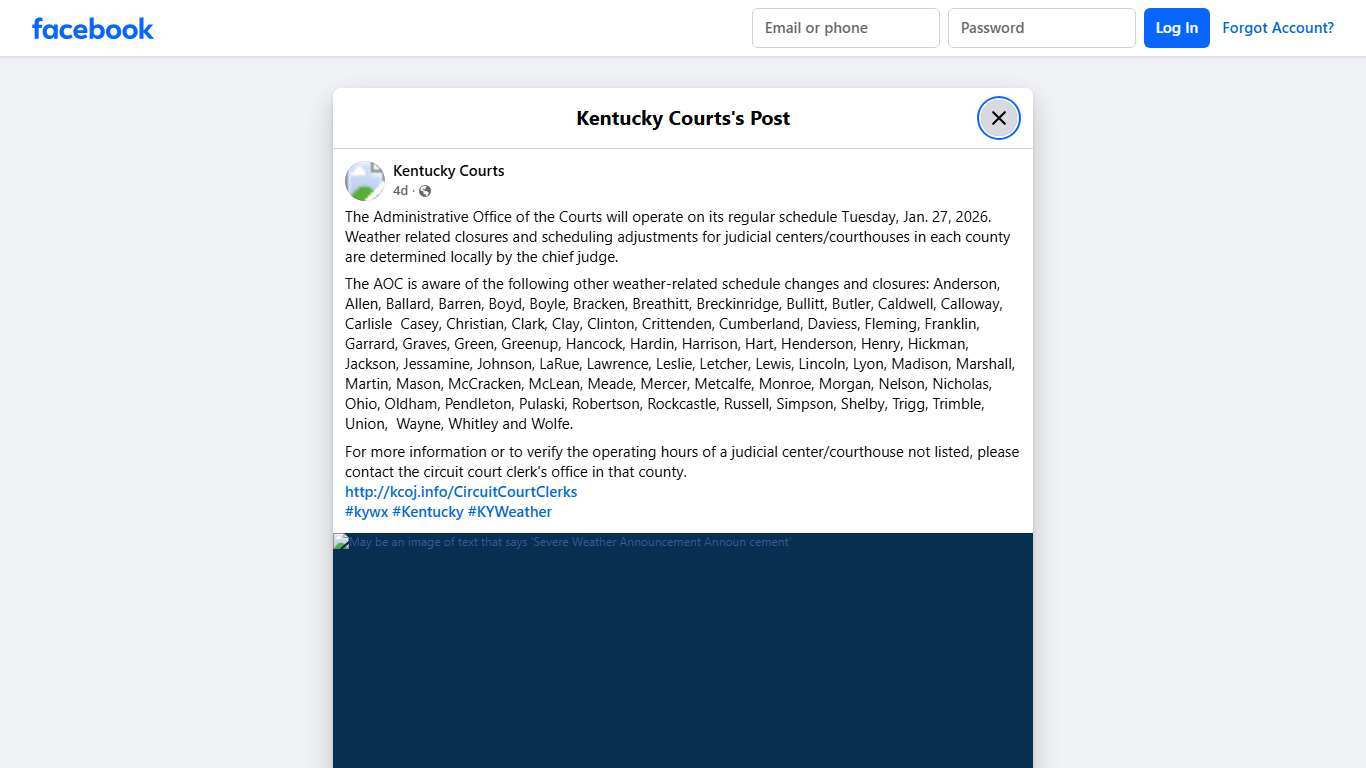 Kentucky Courts - The Administrative Office of the Cou​rts... Facebook